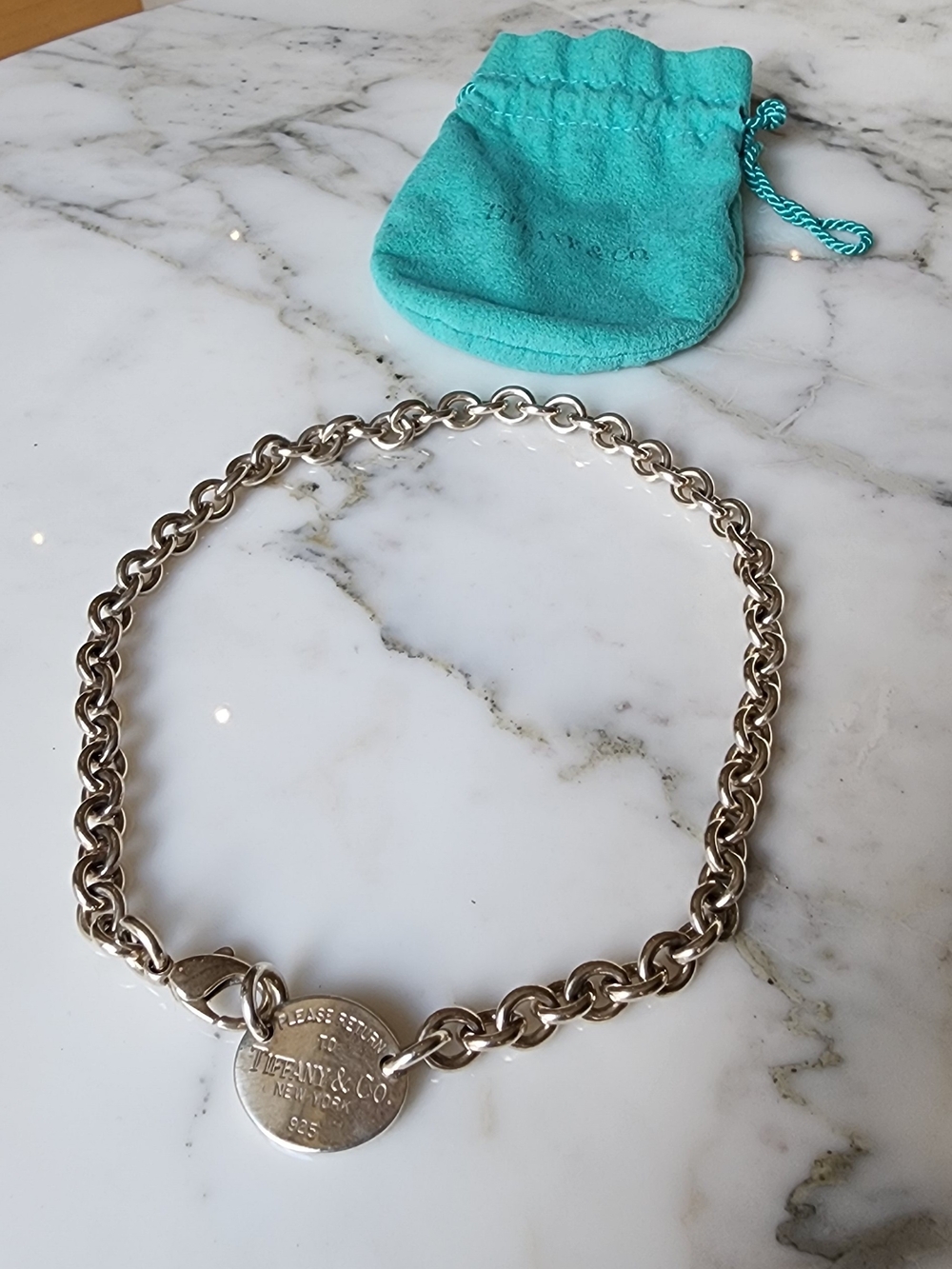 Tiffany & Co. Silver Chain Tag Necklace - Please Return To Tiffany Collection - Picture 2 of 9